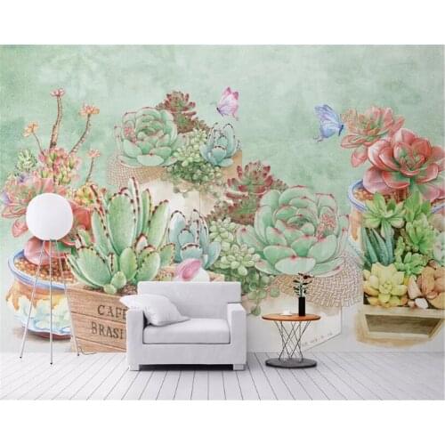 Beibehang High quality custom wallpaper mural hand painted watercolor flowers butterfly background wall 3d wallpaper papel tapiz