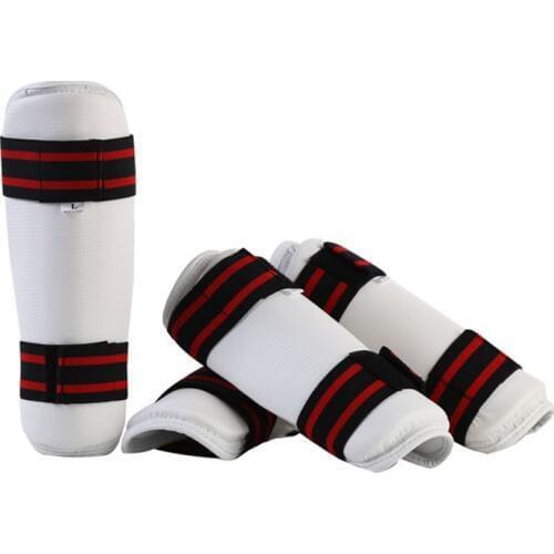 4 Pieces/set New Adult Child Taekwondo Protector Shin Foot Guards Kickboxing Approved Sanda Protection Material Arts