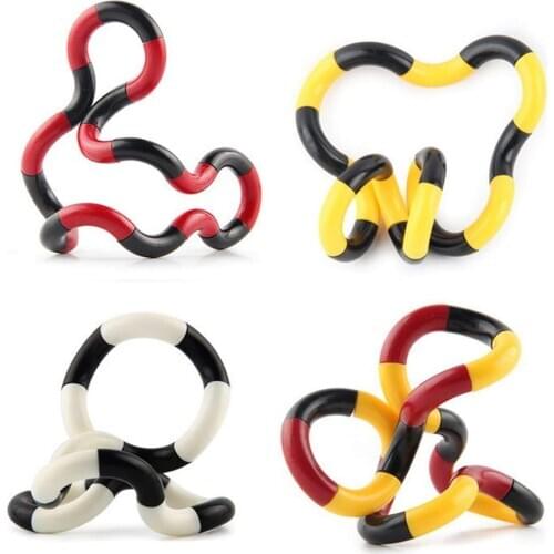 5pcs Fidget Anti Stress Toy Twist Adult Decompression Toy Child Deformation Rope Perfect for Stress Kids to Play Colorful Toys
