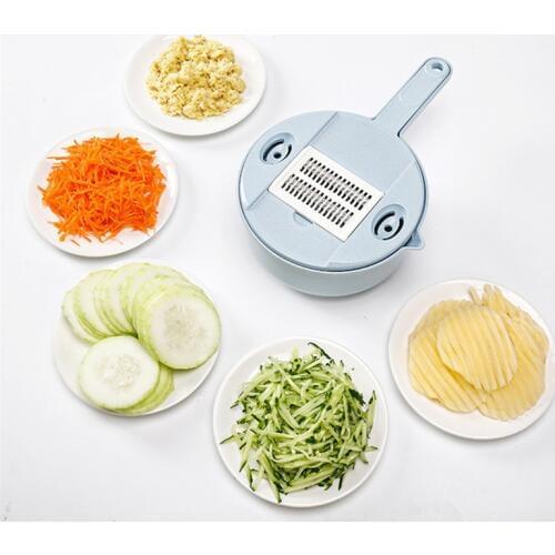 8 in 1 Mandoline Vegetable Slicer Multi-Function Potato Peeler Carrot Onion Cutter Grater with Strainer Kitchen Accessories