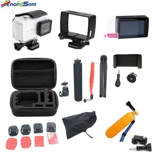 Anordsem for Xiaomi yi 4k Accessories Set for Xiaomi Yi Lite xiaomi yi 4k plus yi Case Monopod Tripod 30M Waterproof Case Mount