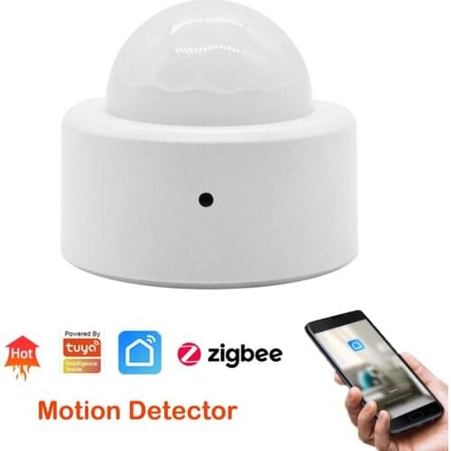 Wireless Smart MINI Human Body PIR Motion Sensor Home Security,Tuya SmartLife APP Real-Time Monitor,Work With Zigbee Hub