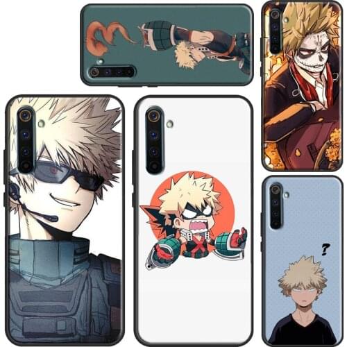 Katsuki Bakugo My Hero Academia For OnePlus 9 9Pro 7 8 8Pro 8T 9R Case For Realme 8 7 6 Pro Q3 C3 C11 C15 C21 GT Neo Cover