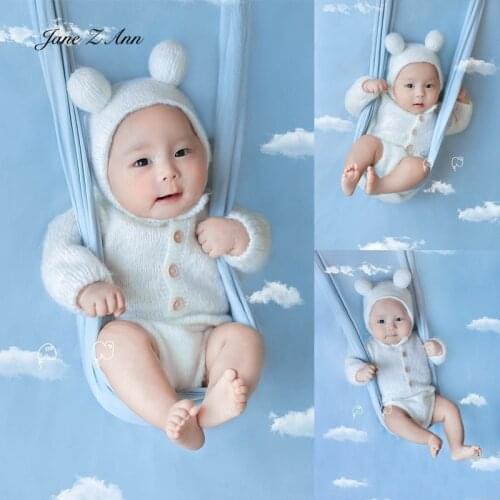 Newborn Photography Photo Studio shooting bear animal Clothing baby children 100 days outfits hat+bodysuit