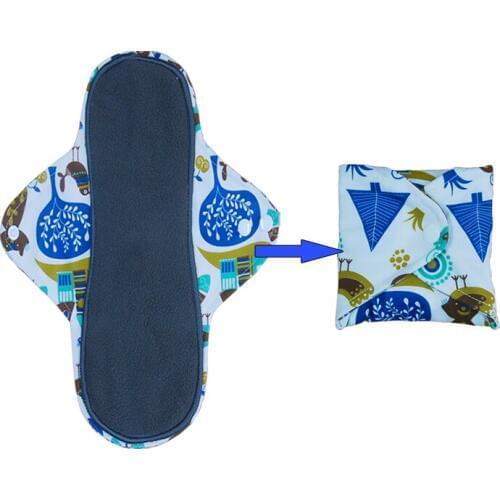 1 PC Women Resuable Sanitary Pad Feminine Hygiene Washable Charcoal Bamboo Cloth Menstrual Panty Liner Nappy Sanitary Pads