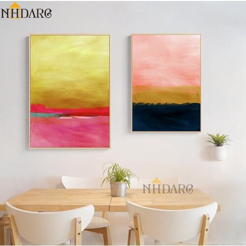 NHDARC Home Decor Painting Canvas Print Poster Art Pure Color Style Wall Painting Wall Art Living Room Porch Decoration