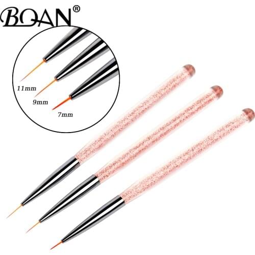 BQAN 3PCS Nail Art Line Painting Pen Nail Art Brush UV Gel Brushes Drawing Crystal Painting Manicure Tool