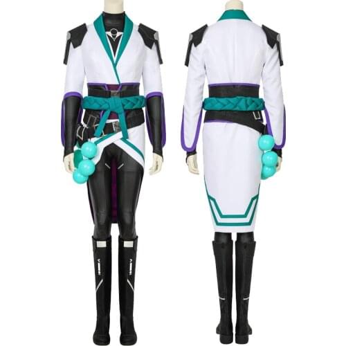 Adult Women Games Valorant Cosplay Costume Sage Role-playing Outfit Fancy Halloween Party Clothing For Girl