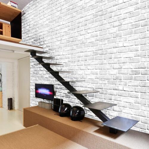 3D brick wall Waterproof PVC Vinyl Self Adhesive Wallpaper for Kitchen Bathroom Living Room Bedroom Home Decor WallPaper 1-10M