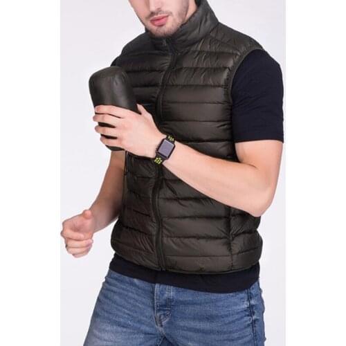 Autumn Men Duck Down Vest Ultra Light Jackets Man Fashion Sleeveless Soft Warm Outerwear Coat Winter Coat 90% White Duck Down