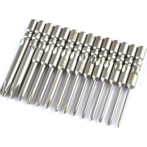 20PCS 40mm Harden Precision Phillips screwdriver bits 800 4mm Round shank Cross Electric screw driver bit PH00 PH0 PH1 PH2 Tools