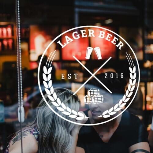 Beer Bar Sticker Lager Beer Smooth Vintage Funny Shop Decor Sign Retro Bar Pub Poster Decal Vivyl