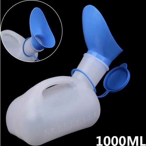 1000ML Unisex Portable Urinal Bottle Pee Handle Urinal Storage For Travel Car Outdoor w/ Lid Funnel For Patients Old Man Helper