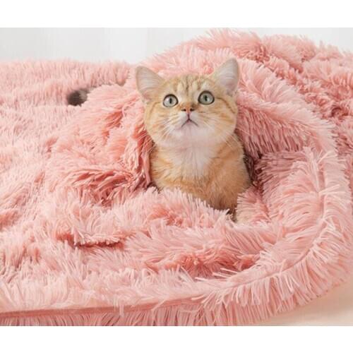 Fuzzy Blanket For Dogs And Cats Long Plush Blankets Pets Bed Mats Deep Sleeping Soft Thin Covers For All Season Bed Use Blankets