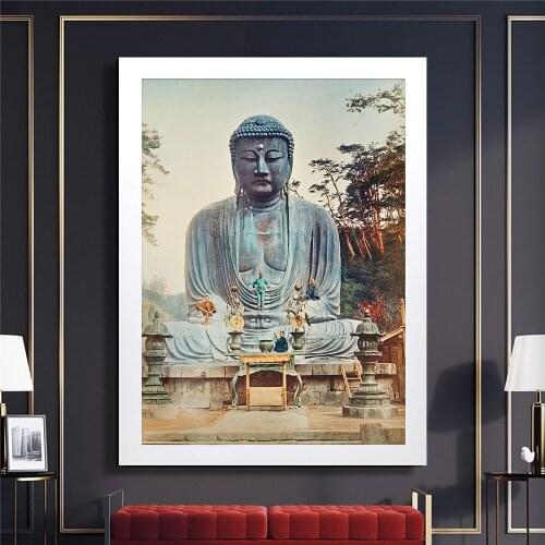 Retro Japanese Buddha Kazumasa Ogawa Canvas Painting Vintage Art Print Poster Livingroom Study Wall Home Decorative Pictures