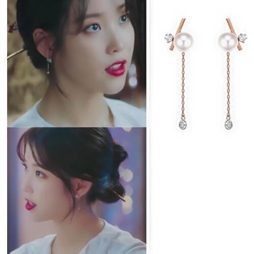 Faux pearl DEL LUNA Hotel IU Korean dramas TV Fashion personality Eardrop For Women Earrings pendientes brincos ornament