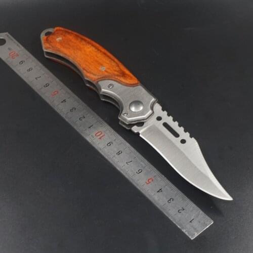 Folding Pocket Knife Survival Tactical Knife Camping Hunting Hiking Combat Outdoor Knives with LED light EDC Defense Multi Tool