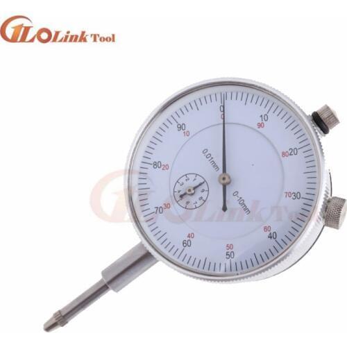 Accuracy Tool 0.01mm Dial Test 0-10mm Indicator Dial Test Indicator Gauge Round Dial Indicator Micrometre Dial Gauge Micrometer