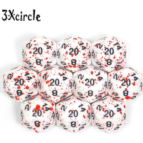 Creative 10pcs Polyhedral Opaque Digital Dice D4-D20 for Table Board Role Playing Game