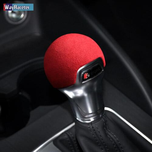 Ultrasuede Suede Wrapping Gear Shift Knob ABS Trim Cover Decoration For Audi A3 8V S3 Q2 SQ2 TT TTS MK3 8S Accessories
