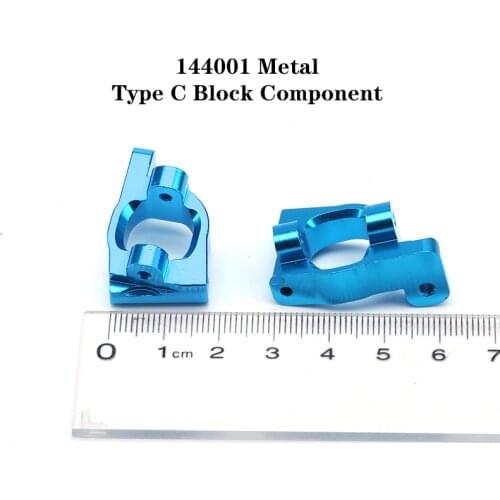 WLtoys 144001 RC Car Spare Parts 4WD Blue Upgrade Metal 144001-1253 Type C Block Component Left And Right Blocks C Seat 1:14