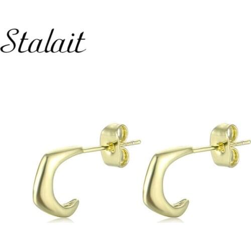 Gold Color Open Thick Circle Hoop Earrings For Women Geometric Clip On Earring Minimalist Without Piercing Jewelry 2020 New
