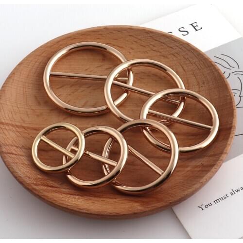 Gold Adjustable Belt Buckle Slide Round shape Top Quality Belt buckle adjustable slide for bag Handbag webbing garment 10PCS