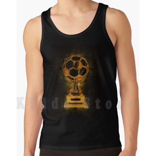Gold Abstract Football Trophy Artwork For All The True Soccer Fans Tank Tops Vest Sleeveless Football Europe Winner