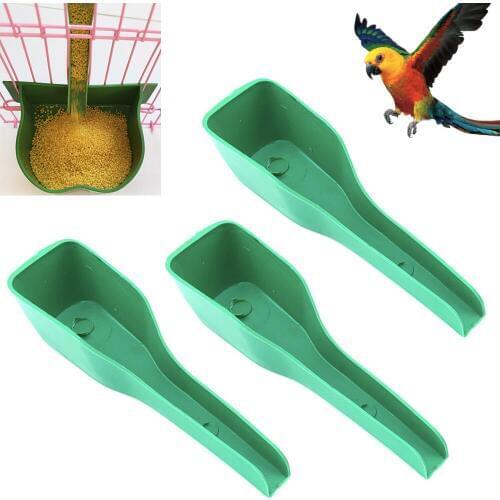 3Pcs Plastic Pet Bird Spoons Feeders Parrot Feeder Tools Thrush Pigeon Feeding Containers Bird cage accessories Birds appliances