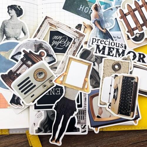 34pcs vintage stickers/Scrapbooking Stickers /Decorative Sticker /DIY Craft Cup notebook Albums