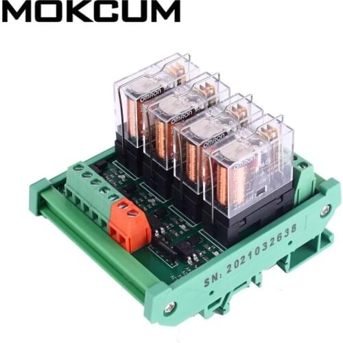 4-Bit Relay Module Power Amplifier Board Optocoupler Isolation DC 3.3V-24V TTL Amplifier Board MCU Drive Compatible with NPN/PNP