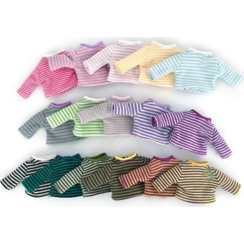 5 Pcs Toy Cloth BJD Doll Clothes Hand-made Nendoroid T-shirt Long-sleeved Cute Doll Toy Clothes Toys Doll Can Be Mixed