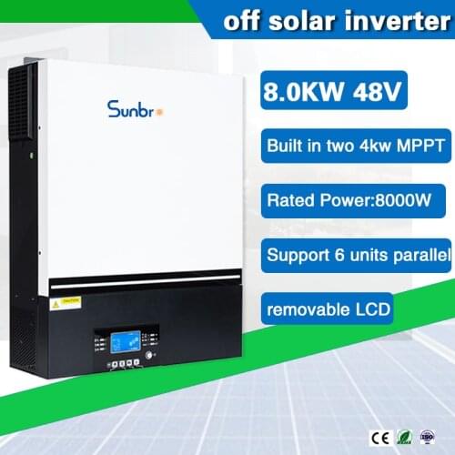 Off Grid Hybrid 3000VA/2400W 24VDC 230VAC 60A MPPT Controller Pure Sine Wave Solar Inverter with 120A Maximum Charge Current