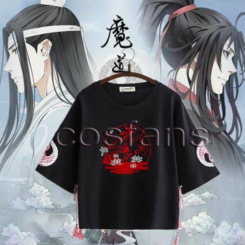 Anime Mo Dao Zu Shi Grandmaster of Demonic Cartoon Funny Short Sleeves Costume For Women Men Couples Creative Souvenir in stock