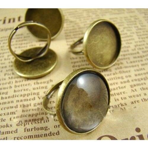 Free shipping!!!!! 20MM Antique Bronze Round Ring Base