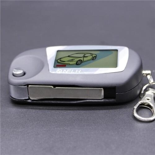 Russian uncut blade Key Fob Scher-Khan Magicar 5 Two Way Car Alarm LCD Remote Controller For Sher Khan Magicar 5 Car Keychain