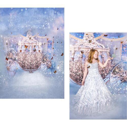 DAWNKNOW Photography Background For Children Polyester Backdrop Princess Fairy Tale For Kids Photographic Studio CM6708