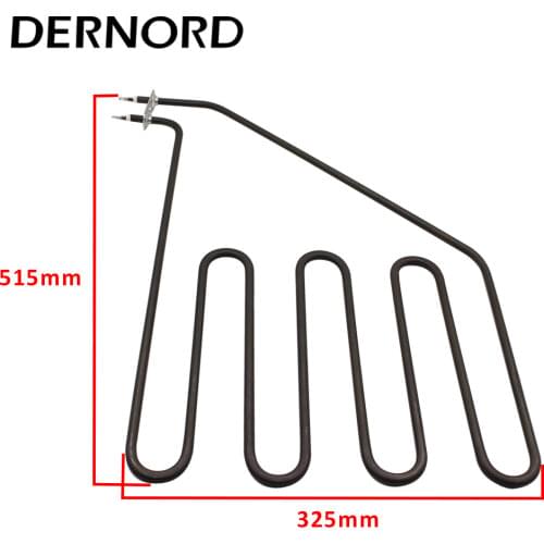 DERNORD 230v 2000w Electric Tubular Heating Element Sauna Heater Element Stainless Steel Air Heating Pipe