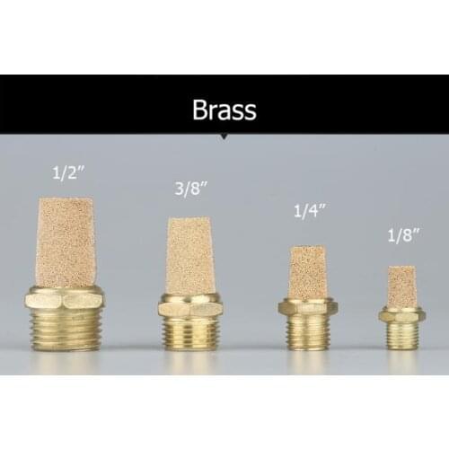 M5 1/8" 1/4" 3/8" 3/4" 1/2" Pneumatic Brass Silencer Connector Noise Reduce Air Valve Muffler Fitting