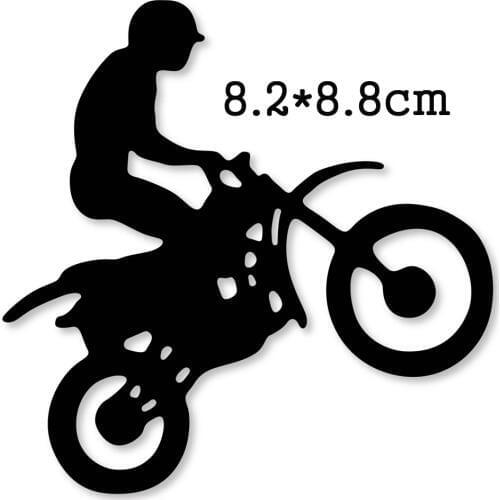 Metal Cutting Dies Men Riding motorcycle 2020 New Crafts Stencil For DIY Scrapbooking Paper/photo Cards Embossing Die