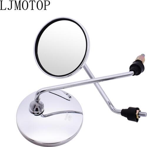 Motorcycle mirrors chrome round mirror motorcycl Big vision Side Mirror For KAWASAKI GTR1400 Concours Z1000SX NINJA 1000 H2 H2R