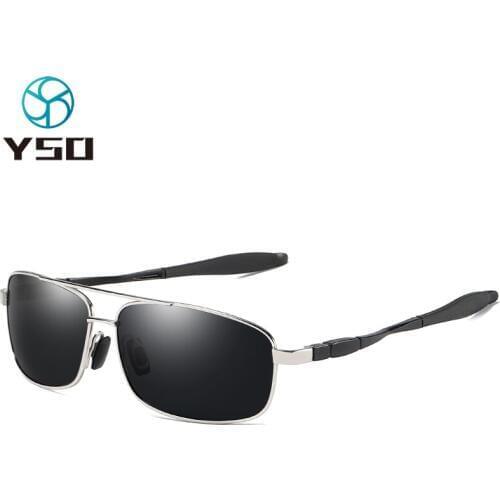 YSO New Polarized Driving Sunglasses For Men UV400 Protection Glasses Metal Frame Men Luxury Brand Sunglasses With Accessory 513