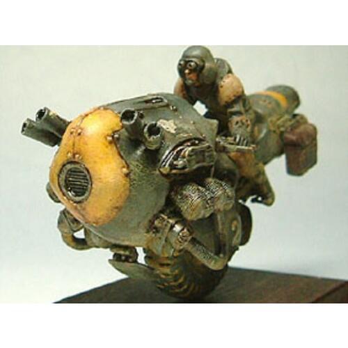 New Unassembled 1/35 Motorcyclist （Motorcycle length 80mm ） Resin Figure Unpainted Model Kit