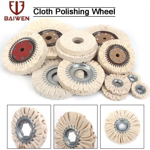 3''-10'' Cotton Airway Buffing Wheel Cloth Open Bias Polishing Buffer Wheels For Auto Body & Metal Mirror Polishing