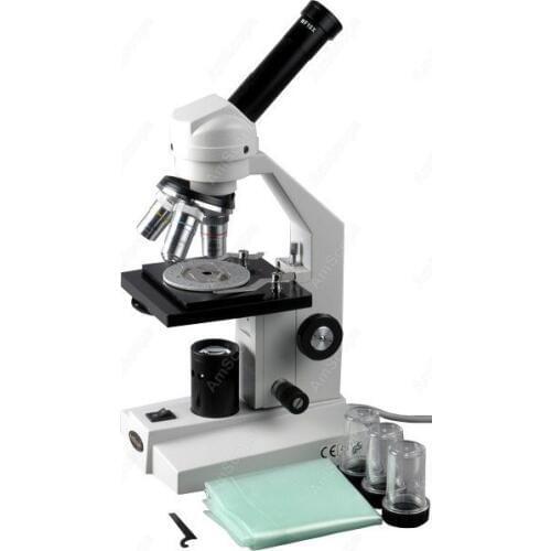 Polarizing & Bright Field Microscope--AmScope Supplies Polarizing & Bright Field Microscope 40x-1000x