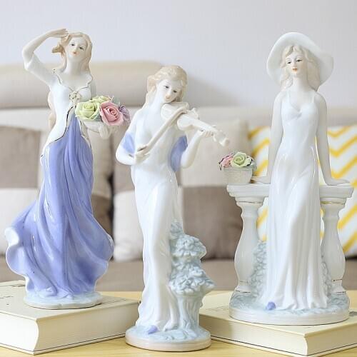 Simple decorations for home furnishings Jingdezhen ceramics modern arts home furnishings gifts characters