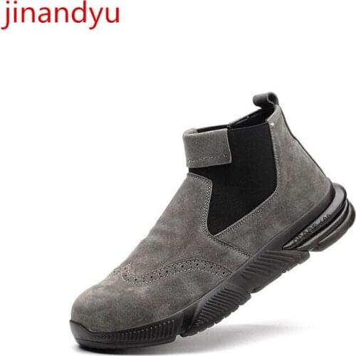 Working Shoes Man Safety Steel Toe Shoes Anti Piercing Wear Resisting Indestructible Safty Shoes Man Protective Work Boots