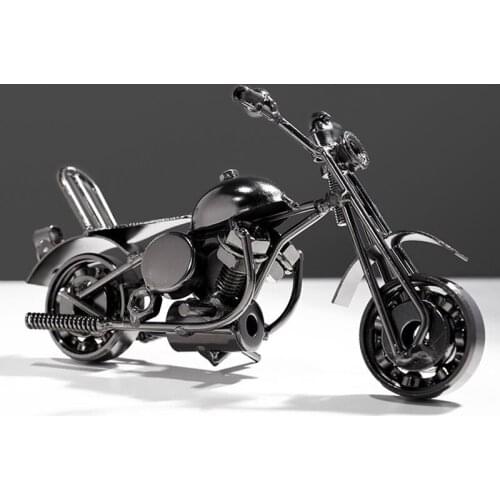 Retro Motorcycle Creative Decor Art Crafts Figurine Abstract Sculpture Home Office Desktop Decoration Ornament Gift