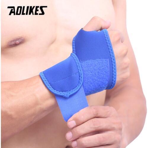 AOLIKES 1PCS Sports Wristband Wrist Support Straps Wraps For Cycling Running Weight Lifting Fitness Gym Tennis Hand Bands