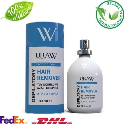 Depilatory And Reducing Spray Uraw, 100ml Hair Removal Spray Bikini Legs Body Armpit Face Painless FAST DELIVERY